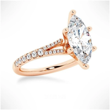 Load image into Gallery viewer, Marquise Cut Split-Shank Moissanite Engagement Ring
