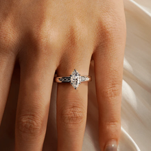 Load image into Gallery viewer, Marquise Moissanite Engagement Ring With Accents