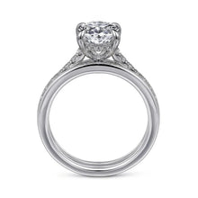 Load image into Gallery viewer, 2CT Double Row Pave Oval Moissanite Engagement Ring With Hidden Halo