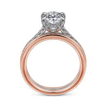 Load image into Gallery viewer, 2CT Double Row Pave Oval Moissanite Engagement Ring With Hidden Halo