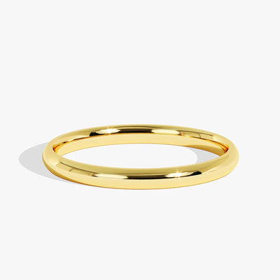 6mm Yellow Silver Wedding Ring