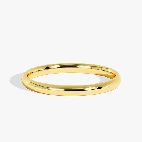 6mm Yellow Silver Wedding Ring