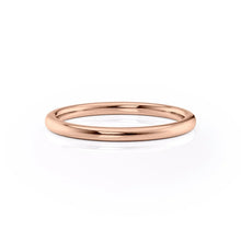 Load image into Gallery viewer, Rose Gold Dome Wedding Band 2mm