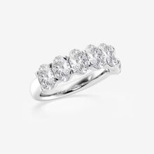Load image into Gallery viewer, Platinum Moissanite Wedding Band
