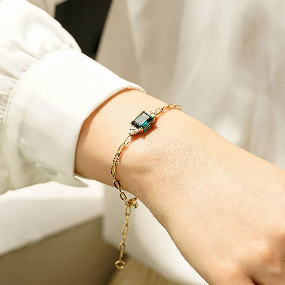emerald cut emerald bracelet  