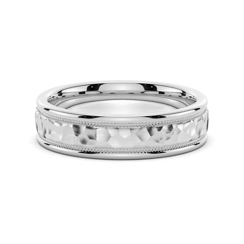 Platinum Hammered Men’s Band