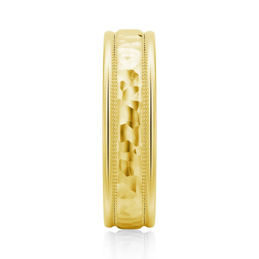 Milgrain Edge Men’s Wedding Ring