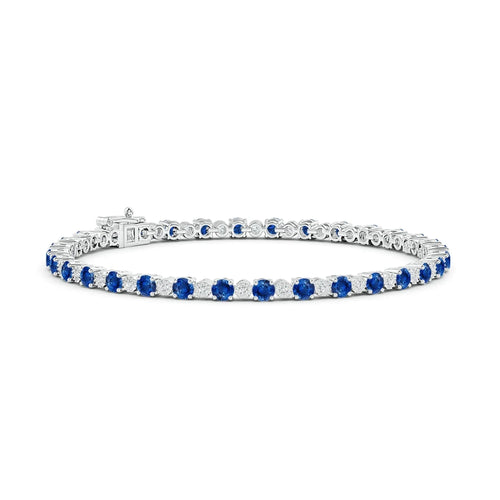 sapphire moissanite bracelet  