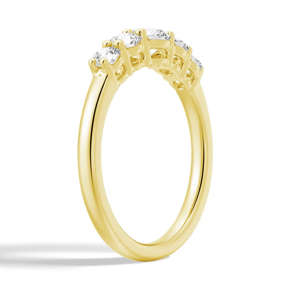 Radiant 5 Stone Moissanite Ring