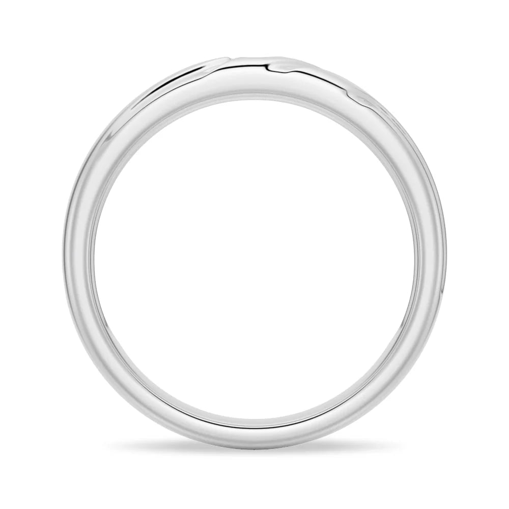 5mm Asymmetric Moissanite Men’s Wedding Ring – Gold, Silver or Platinum Band