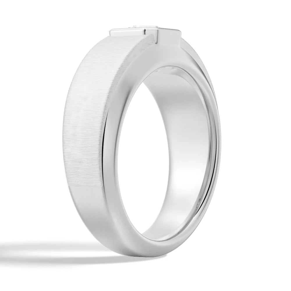 Platinum Solitaire Ring for Him