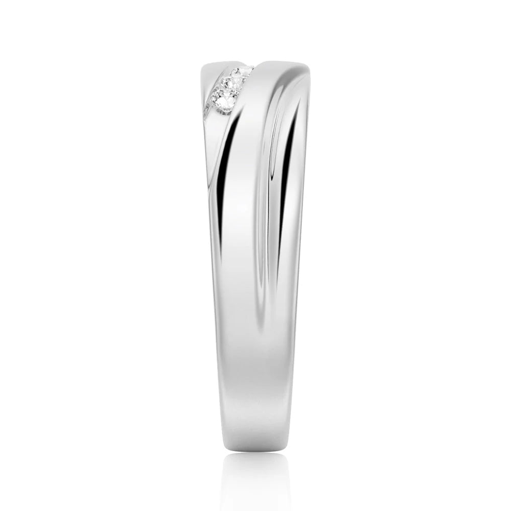 High Polish Men’s Ring with Bezel Stone