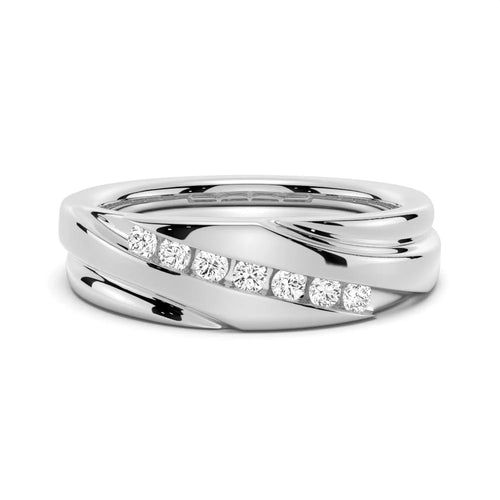6.5mm Bezel Set Moissanite Men’s Wedding Ring