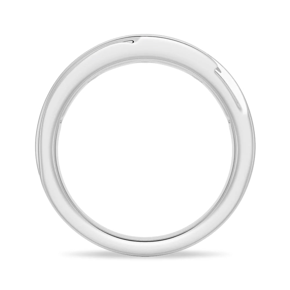 Platinum Men’s Wedding Ring with Moissanite