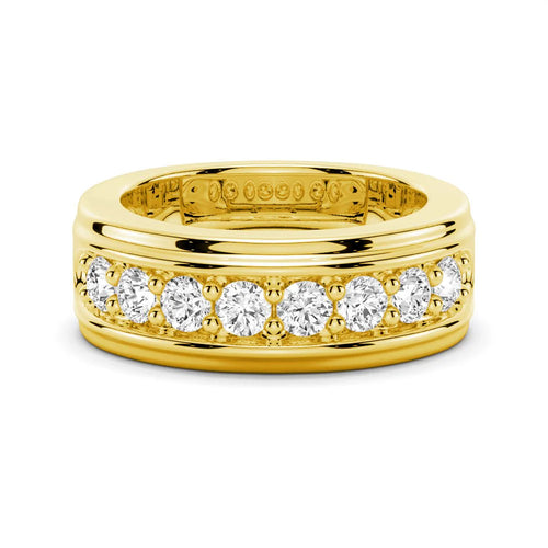 Moissanite Row Wedding Band for Him