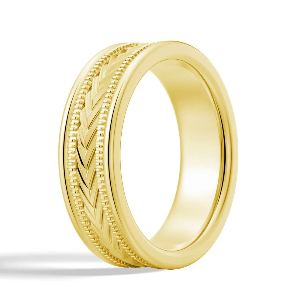 Gold Arrow Motif Ring for Groom