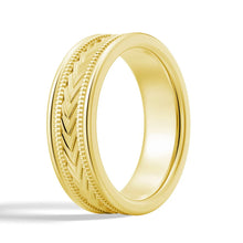 Load image into Gallery viewer, Gold Arrow Motif Ring for Groom