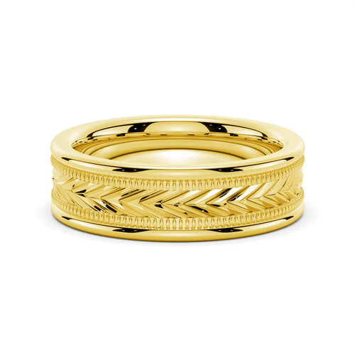 Engraved Wedding Band for Men