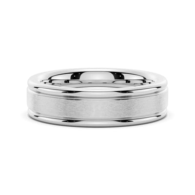6mm Brushed Finish Men’s Wedding Band