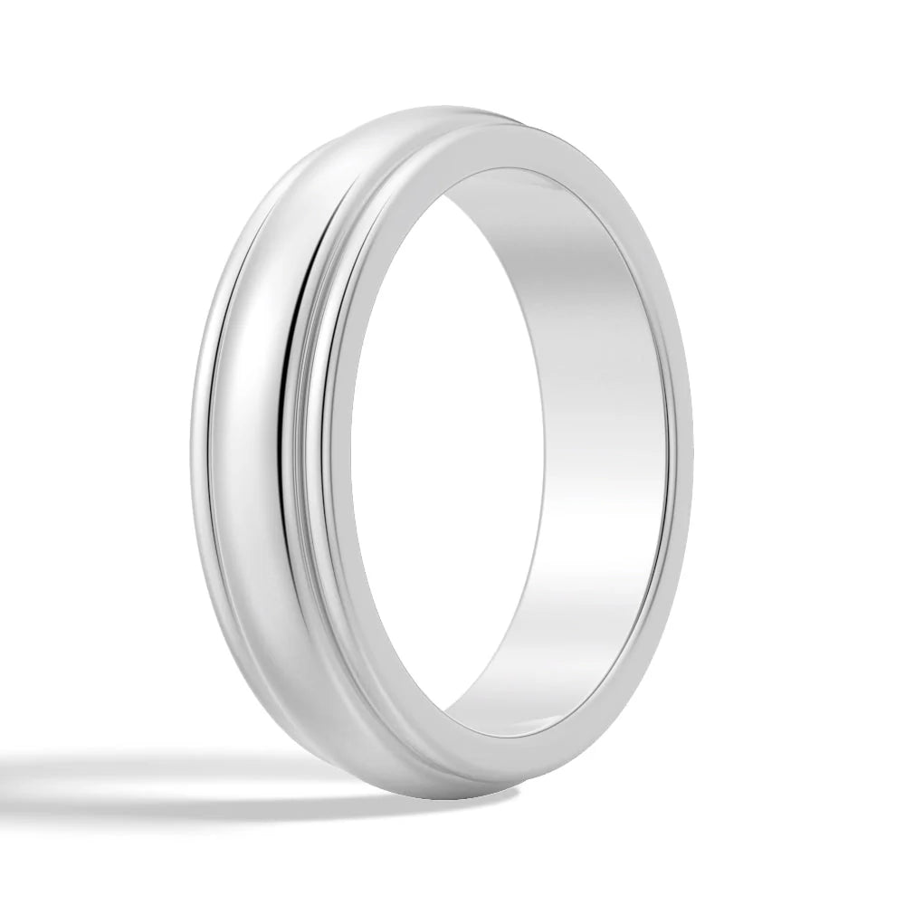 Dual-Tone Men’s Ring Silver 