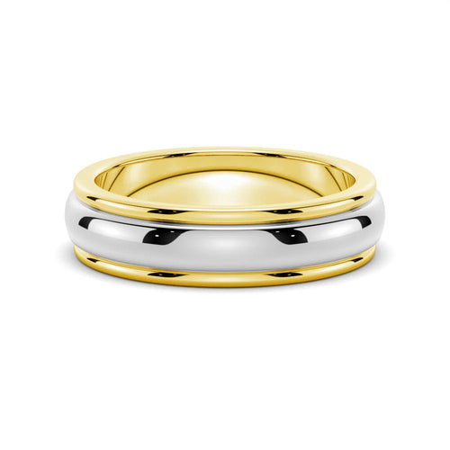 Elegant Two-Tone Wedding Band for Men