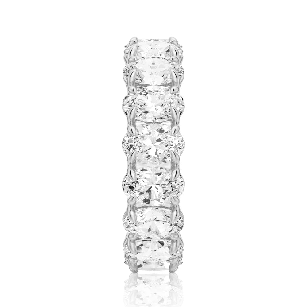 6mm Oval Cut Moissanite Wedding Band – Elegant Eternity Ring