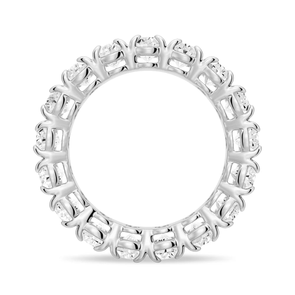 6mm Oval Cut Moissanite Wedding Band – Elegant Eternity Ring