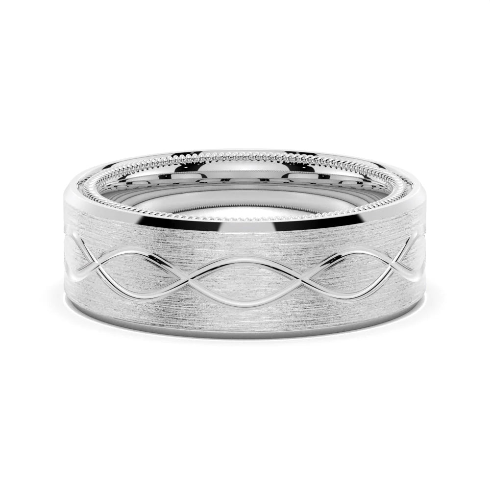 7.5mm Matte Infinity Men’s Wedding Band