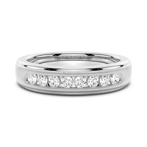 7mm Channel Set Men’s Wedding Band