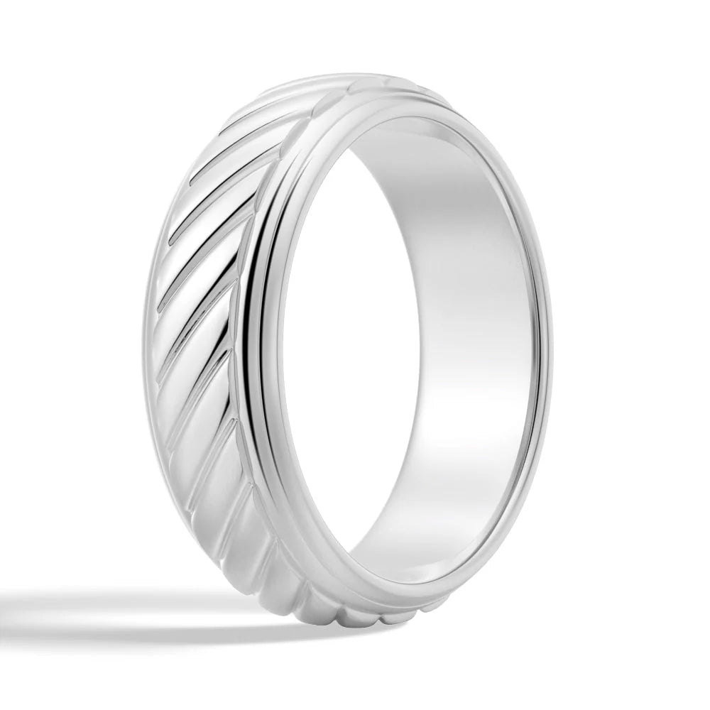 Polished Beveled Edge Men’s Ring