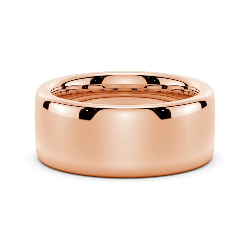 Elegant 8mm Men’s Band in Gold