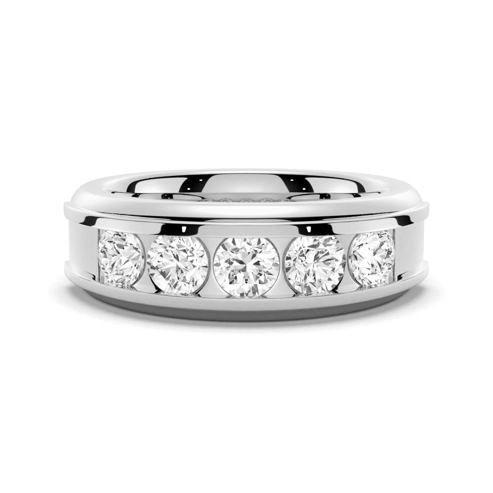 Channel Set Men’s Wedding Ring