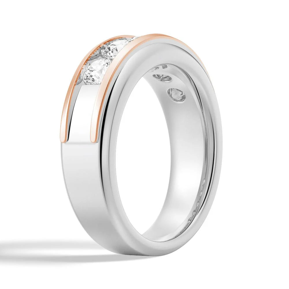 Wide Moissanite Wedding Band 8mm