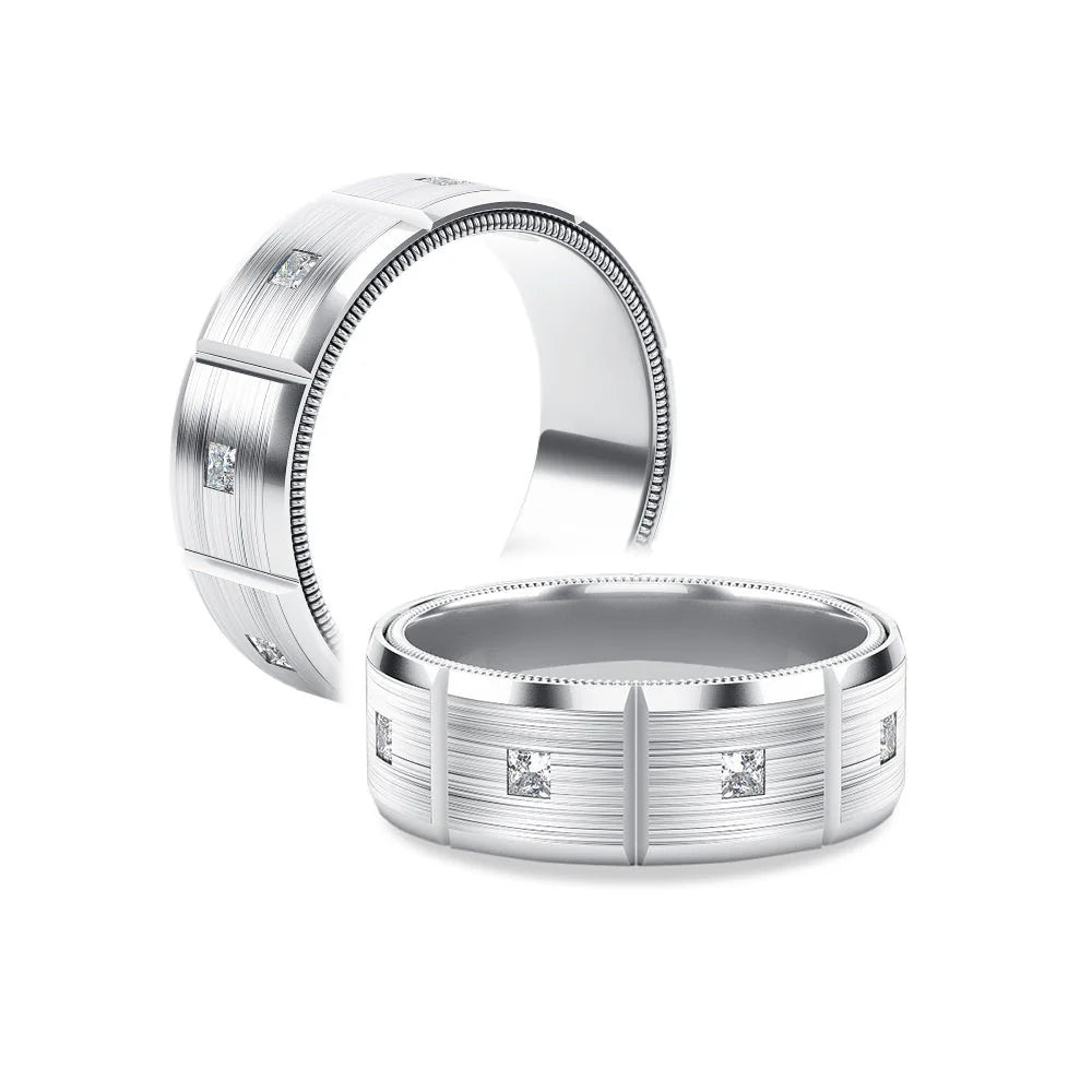 Bold Princess Cut Moissanite Ring