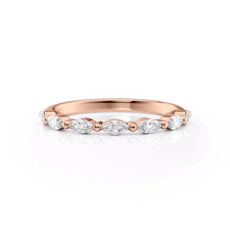 Delicate Marquise Cut Wedding Ring