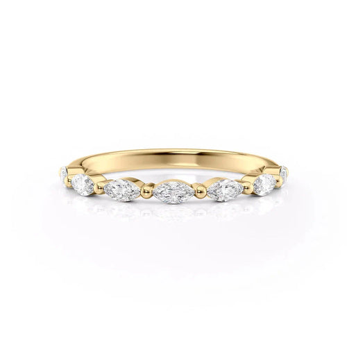18K Gold Moissanite Bridal Band