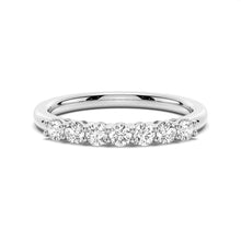 Load image into Gallery viewer, Petite 7 Stone French Pave Moissanite Ring Wedding Band