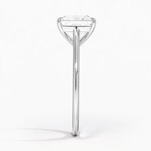 Load image into Gallery viewer, Petite Four Prong Solitaire Princess Moissanite Ring