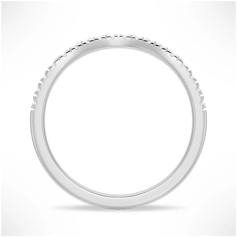 Petite Pave French Moissanite Wedding Band