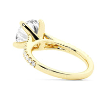 Load image into Gallery viewer, Round Cut Split Shank Moissanite Engagement Ring | TKEANAAL Jewelry