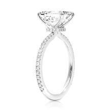 Load image into Gallery viewer, Emerald Cut Engagement Ring with Hidden Halo