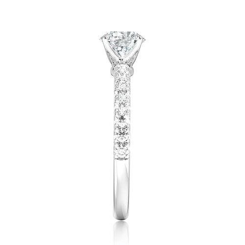 Princess Cut Engagement Ring with Accents