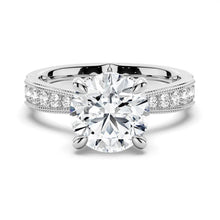 Load image into Gallery viewer, 1.5CT Round Moissanite Ring with Hidden Halo