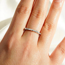 Load image into Gallery viewer, Modern Moissanite Wedding Band Close-up
