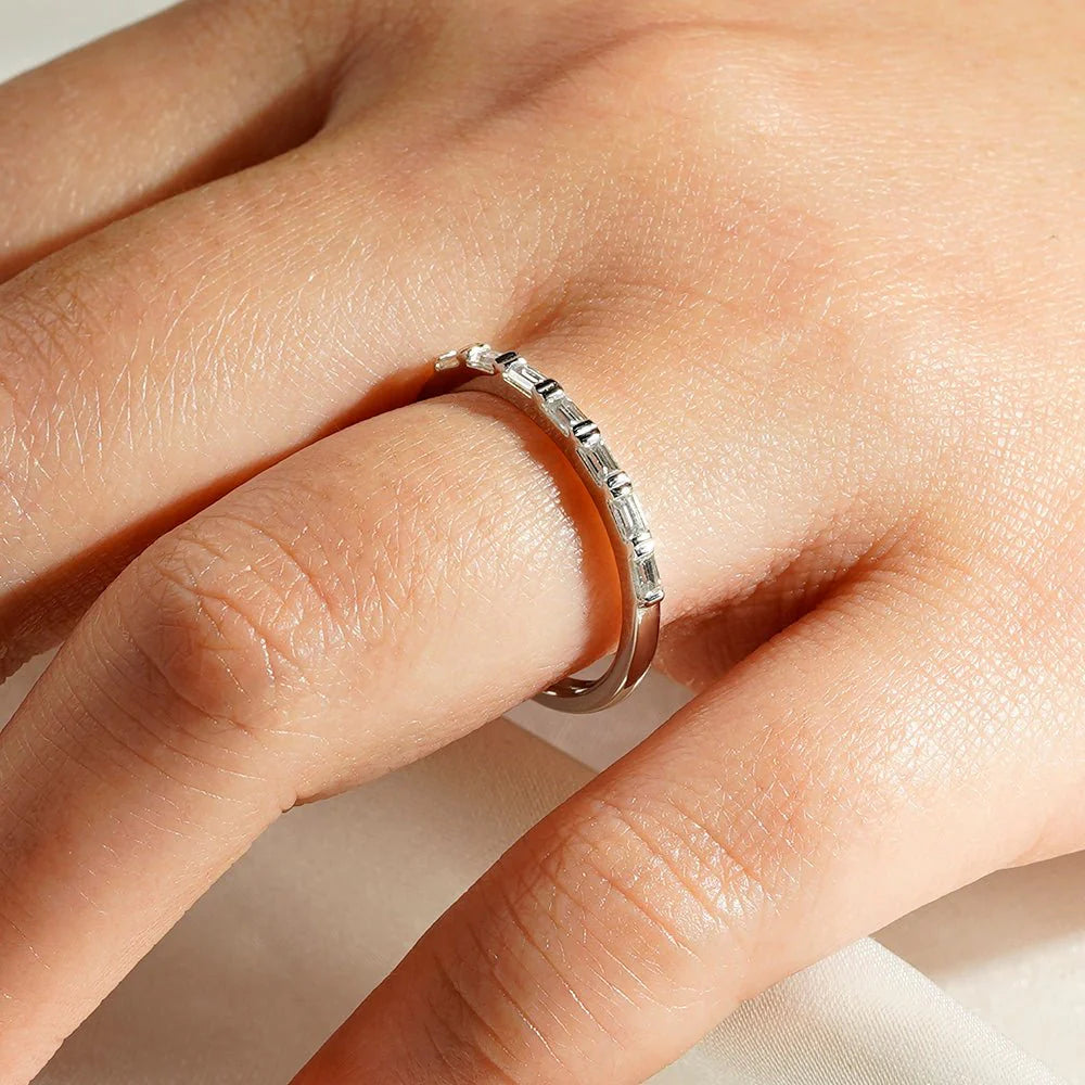 Tension Set Wedding Band for Women
