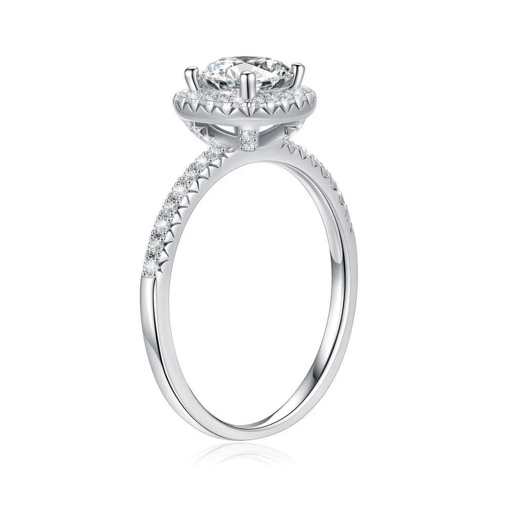 Brilliant Halo Diamond Engagement Ring