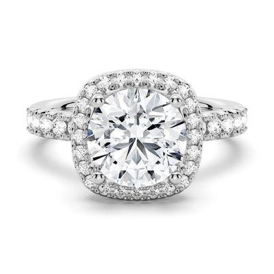 Round Center Stone with Halo Setting