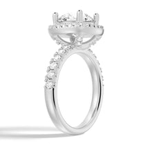 Load image into Gallery viewer, Elegant Silver Halo Moissanite Ring