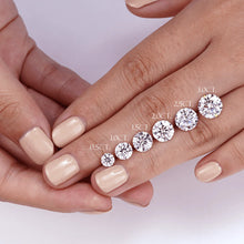Load image into Gallery viewer, Brilliant Halo Round Moissanite Engagement Ring – Elegant Halo Band