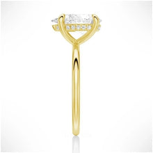 Load image into Gallery viewer, Captivating Raindrop Pear-Shaped Solitaire Moissanite Ring